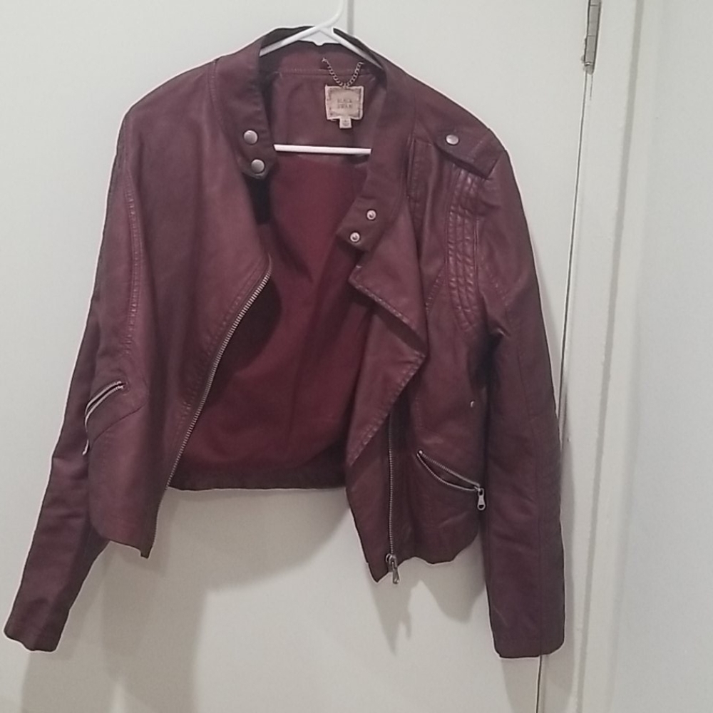 Moto jacket red - Black Swan Large
